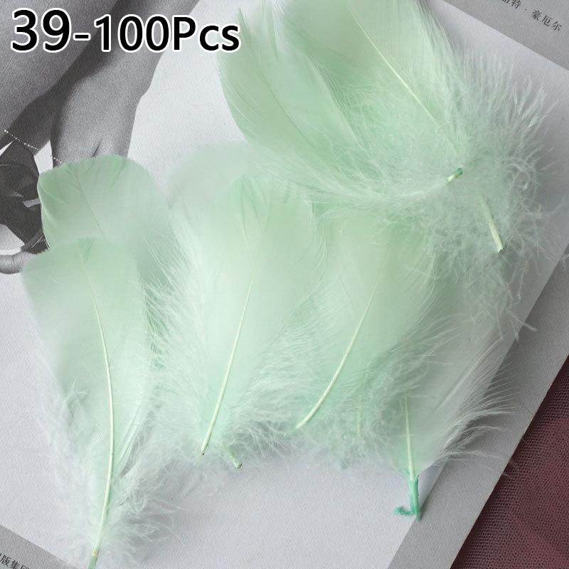 100pcs 6-12 Cm Natural Colourful Goose Feather Plume for Wedding Party Clothing Decoration DIY Craft Feathers