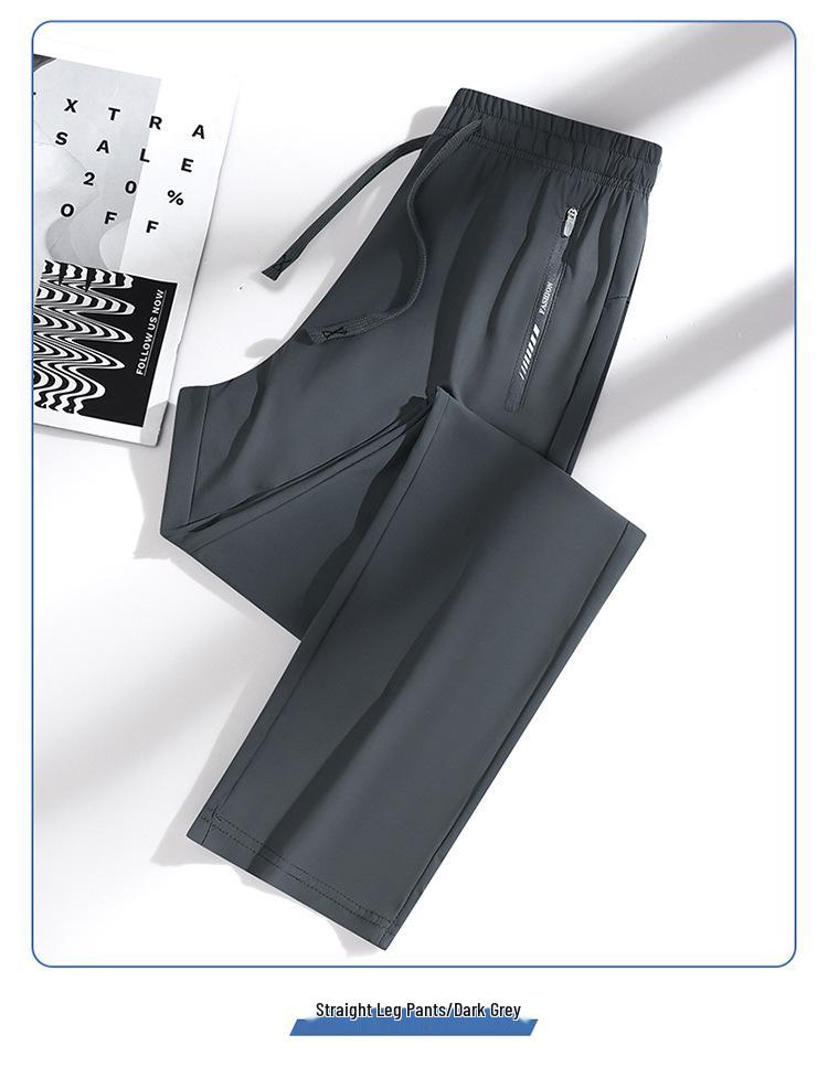 Женские быстросохнущие брюки из ледяного шелка для защиты от солнца - Летние эластичные брюки до щиколотки для активного отдыха