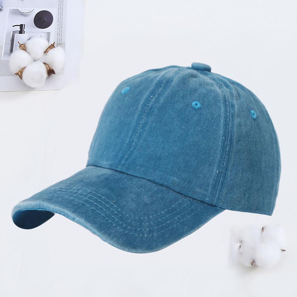 Manufacturers Baseball Cap  Washed Cotton Sun Hat Custom Logo Cowboy Soft Top Sunscreen Baseball Cap