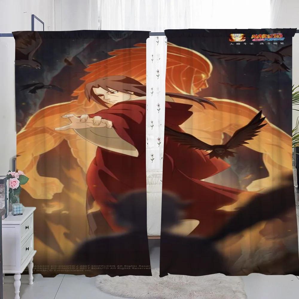 Домашний интерьер Кухня Шторы для гостиной 2 шт. Плотные шторы Дверная штора Наруто Спальня Украшение Разделительная перегородка Тень