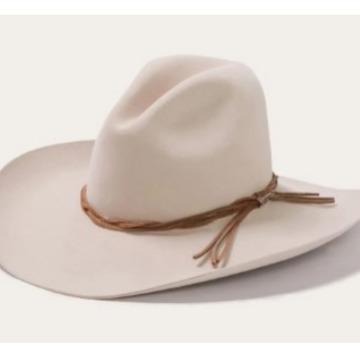 Hot Sale Men's Wool Jazz Edging Top Hat Fashion Cowboy Wind Felt Hat Gentleman's Knight Hat Winter