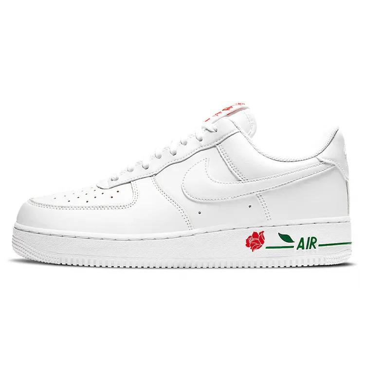 Nike Air Force 1 '07 LX 'Thank You Plastic Bag' (Unisex) White / White / University Red / Pine Green Skate Shoes CU6312 100