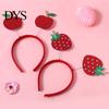 Cute Cartoon Headbands 4Pcs Fruit Decor Watermelon Cherry Children Hair Accessories Strawberry Headpiece Spring Design Hoop Headdress Stretchy