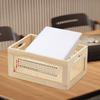 Desktop Storage Basket Wood Frame Rectangular Rustic Wooden Box for
