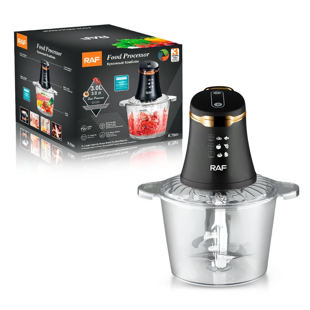 European-Standard Household Electric Meat Grinder with Glass Viewing Window, Garlic Press, and Meat Mincer, 3L