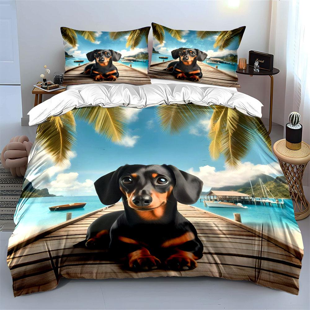 "Paradise Paws Escape Dreams" Bedding sets Duvet covers Pillowcases(1* Duvet Cover 2* Pillowcases without duvet insert)