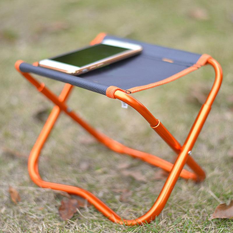 Aluminum Alloy Folding Stool, Portable Folding Chair for Outdoor Camping Fishing, Lightweight Compact Stool for Kids Adults, Collapsible Mini Stool
