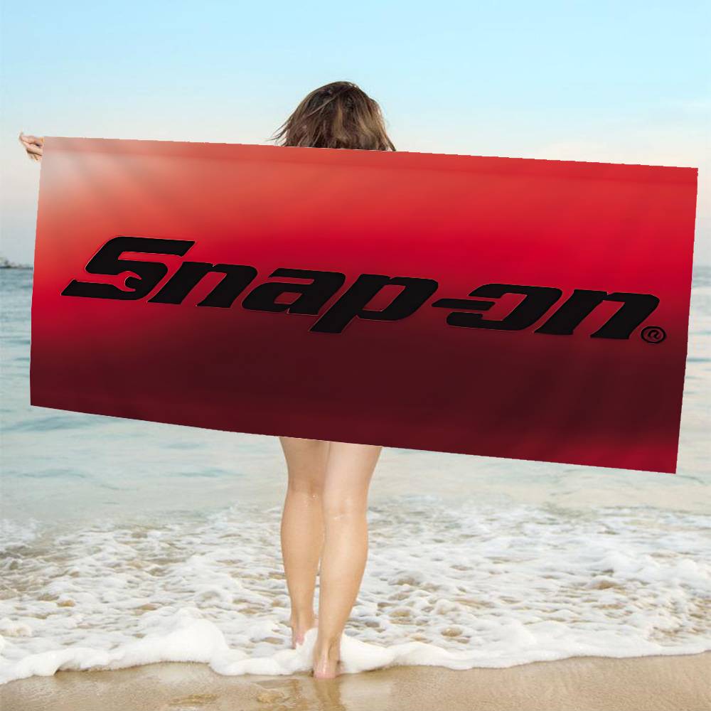 S-Snap On ЛОГОТИП Микрофибра Пляжное полотенце Впитывающее Быстросохнущее Мягкое Для йоги Плавание Курорт Альпинизм Полотенце