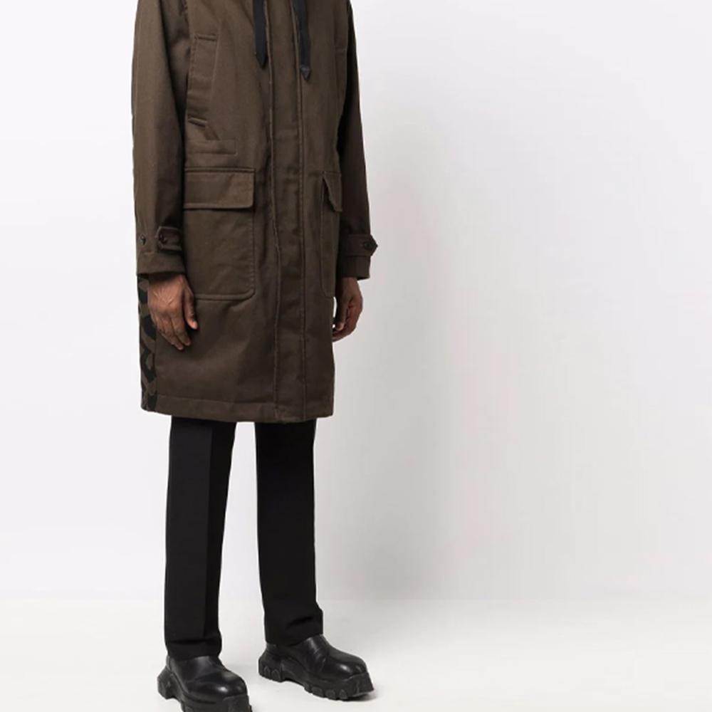 VERSACE Coats Men's Brown Hooded Moderate 10025071-A01845-1K250