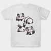 T Shirt Women Rolling Panda Harajuku Print Kawaii Tshirt Summer Short Sleeve Female T-Shirt Top Tee