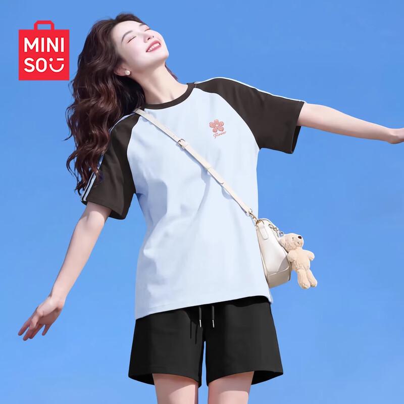 MINISO Женская хлопковая футболка с коротким рукавом