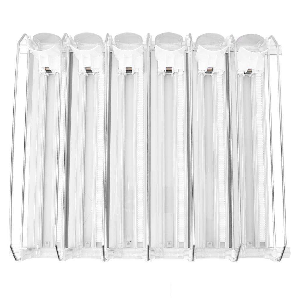 Органайзер для напитков для холодильника ABS 6 рядов Регулируемый Легкая загрузка Демпфирующий толкатель Glide для банки содовой