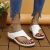 Spring and Summer Footwear Plus Size Casual Round-headed Soft-soled Wedges Flat-bottomed Beach Sandals and Slippers Women's Shoes