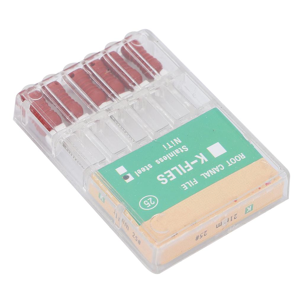 Файлы для корневых каналов из нержавеющей стали для стоматологической клиники Эндодонтический K-файл Аксессуар для стоматологического инструмента