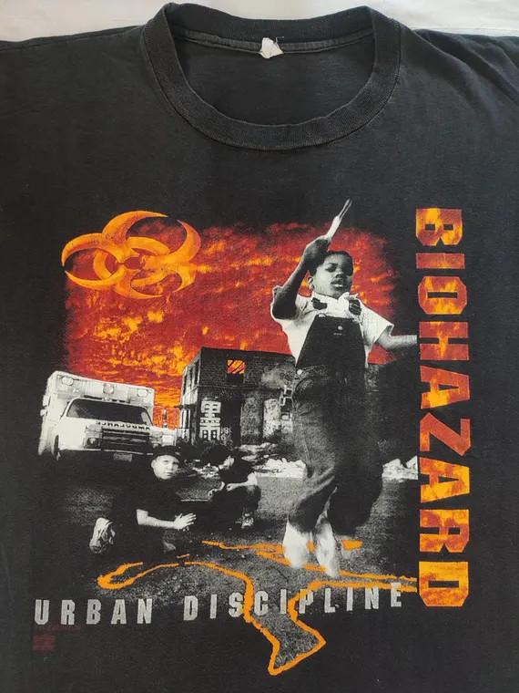 ГОРЯЧАЯ Черная хлопковая унисекс футболка Biohazard Band S-5XL DM200 Унисекс футболка