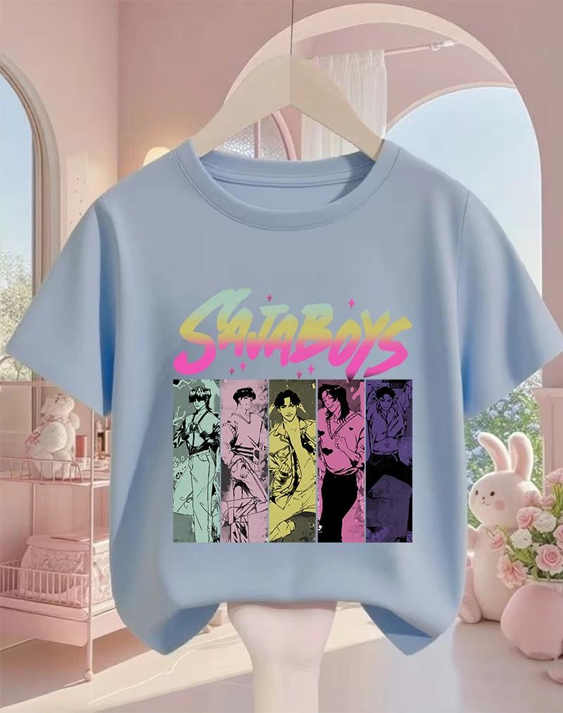 Summer Crew Neck T Shirt Kpop Demon Hunters Cartoon Street Fashion Casual Daily Wear Kids Boys Girls 3 14 Years