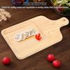 Rectangle Groove Pizza Bread Cheese Cutting Board Tray Handle Baking Home Kitchen Tool