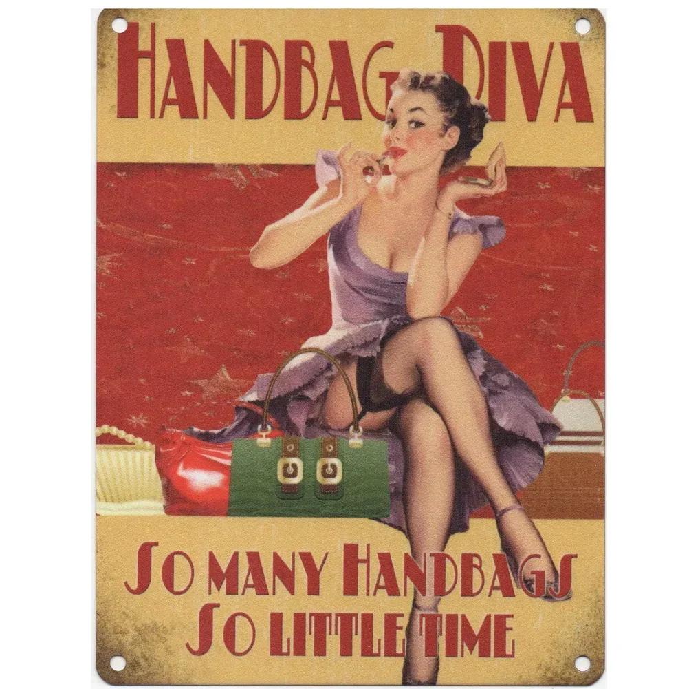 Металлические жестяные знаки Pinup Girls Vintage Board Plate Retro Wall Art Sexy Lady Poster для дома Cafe Bar Pubs Iron Painting Decoration