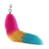 Faux Furs Foxes Tail Keychain Cosplays Toy Handbag Accessorie Bag Keyring Hook Pendant Charm Furs Car Keychain Gifts