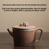 Old Rock Mud Ceramic Teapot Chinese Kung Fu Tea Set for Home Brewing Small Coarse Pottery Retro Style Single Pot Tea Maker