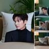 Korean STAR Lee MinHo Pillow Case Anti-dustmite Pillowcase Invisible Zipper Silky Short Plush Sofa Cushion Cover
