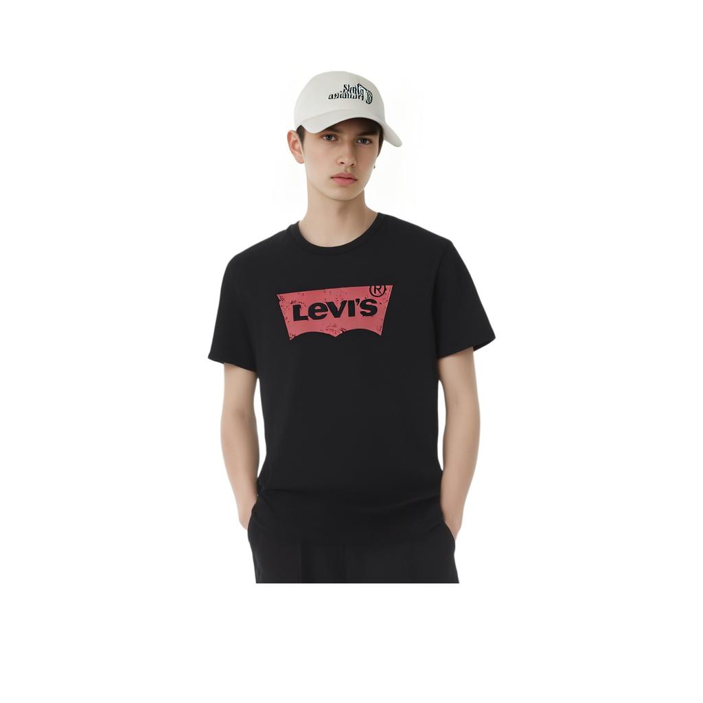Levis Удобная Повседневная Свободного Кроя Футболка с Круглым Вырезом и Коротким Рукавом Мужские Топы Черный 002A0-0001