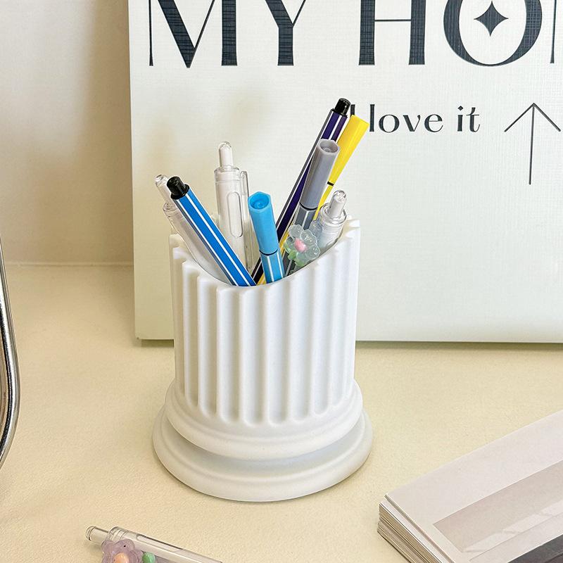 Креативный дизайн контейнера для ручек в стиле древнегреческой римской колонны, домашняя подставка для ручек, настольное хранилище, предпочтительное для праздничных подарков