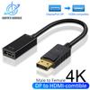 4K Display Port DP To HDMI-compatible Cable Adapter DisplayPort Male To HDTV Female Converter Cable for PC TV Laptop Projector