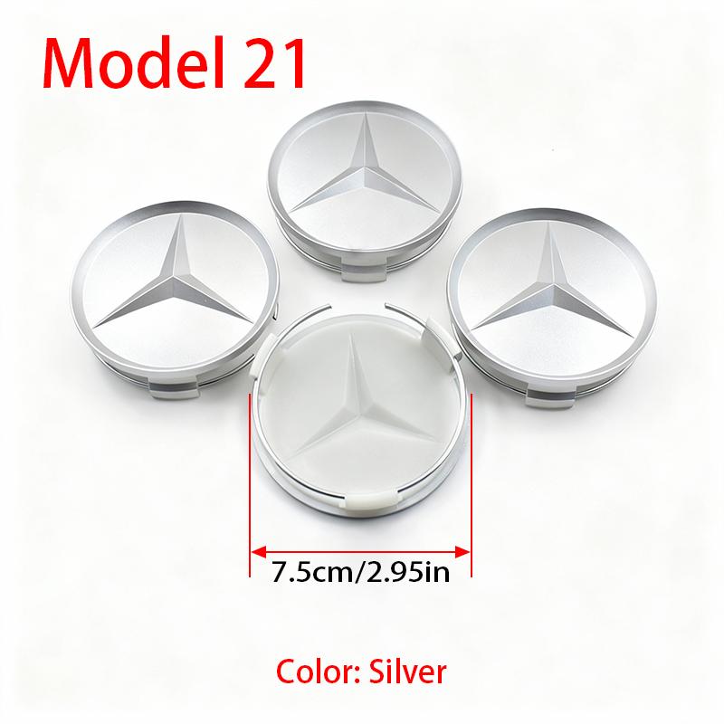 4Pcs 75mm Car Badge Wheel Center Cap For Mercedes Benz W176 W177 W204 W205 W212 W213 W206 X156 X253 W166 Hub Covers Accessories