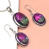 Tourmaline Set Gemstone Gift Wedding Party Bi-Color Pendant,Earring,Ring