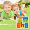 Thinking Training Number 3D Wooden Blocks Puzzle Colorful  Interesting   Parent-child Toy