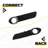 Fit Toyota 2008-2010 Avalon XL 2X Black Front Bumper Fog Light Cover Bezel LH&RH