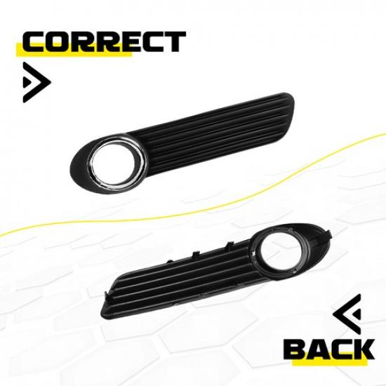 Fit Toyota 2008-2010 Avalon XL 2X Black Front Bumper Fog Light Cover Bezel LH&RH