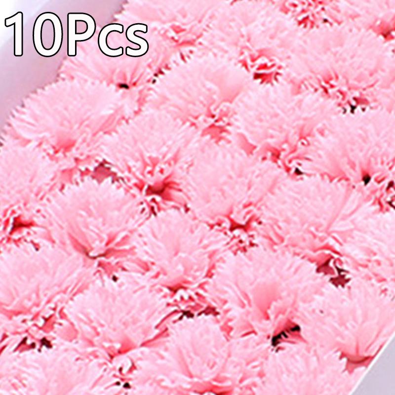 10 шт. мыльные цветы имитация головок гвоздик вечный букет цветов искусственный подарок на День благодарения материал для поделок на День матери