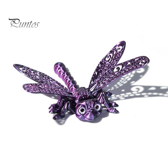 Eco-friendly Plastic Figure 3D Printed Articulated Dragonfly Model, Flexible Realistic Animal Fidget Toys, Educational Science Teaching Aid