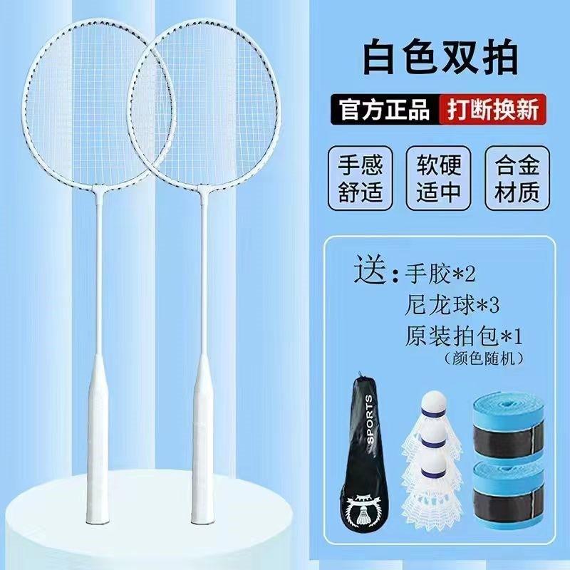 Badminton Rackets Set Adults Beginners Lightweight Durable Training