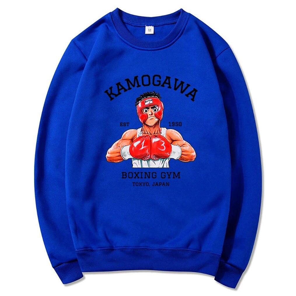 Anime Hajime No Ippo Kamogawa Boxing Gym Hoodies Winter Unisex Crew Neck Hoodie Spring/Autumn Classic Sweatshirt Harajuku Sudaderas