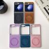 Магнитный чехол Samsung Galaxy Z Flip7 Retro Crazy Horse Grain для Flip6/5