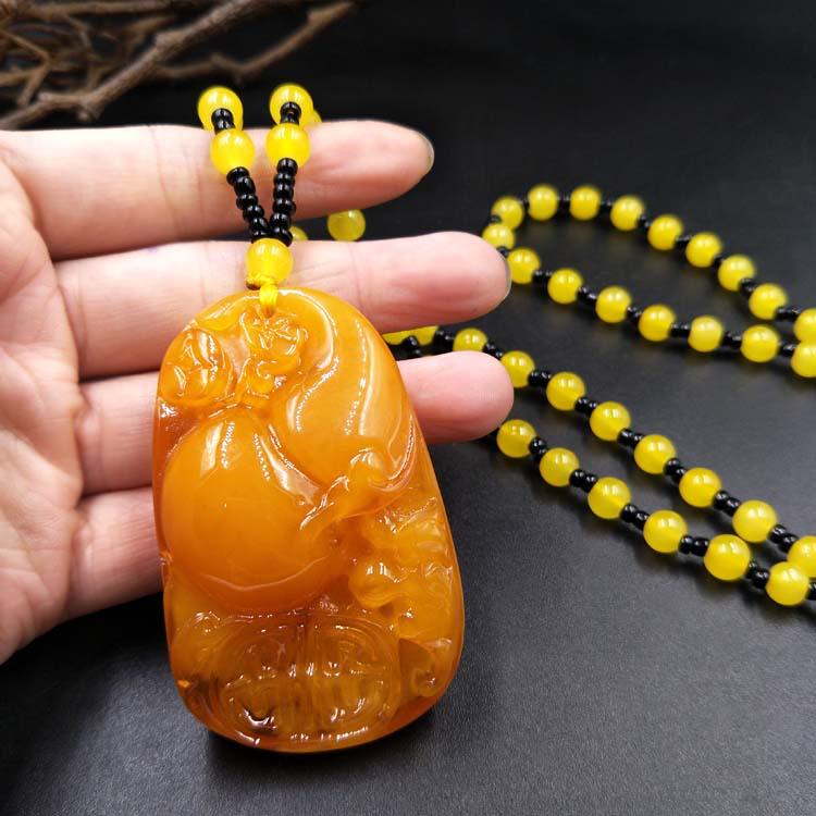 Этнический стиль бисерная подвеска из янтаря цепочка для свитера