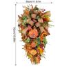 Fall Wreaths For Front Door Autumn Maples Leaf Pumpkin Berry Wreath Teardrop Garland Indoor Outdoor Decoration Navidad