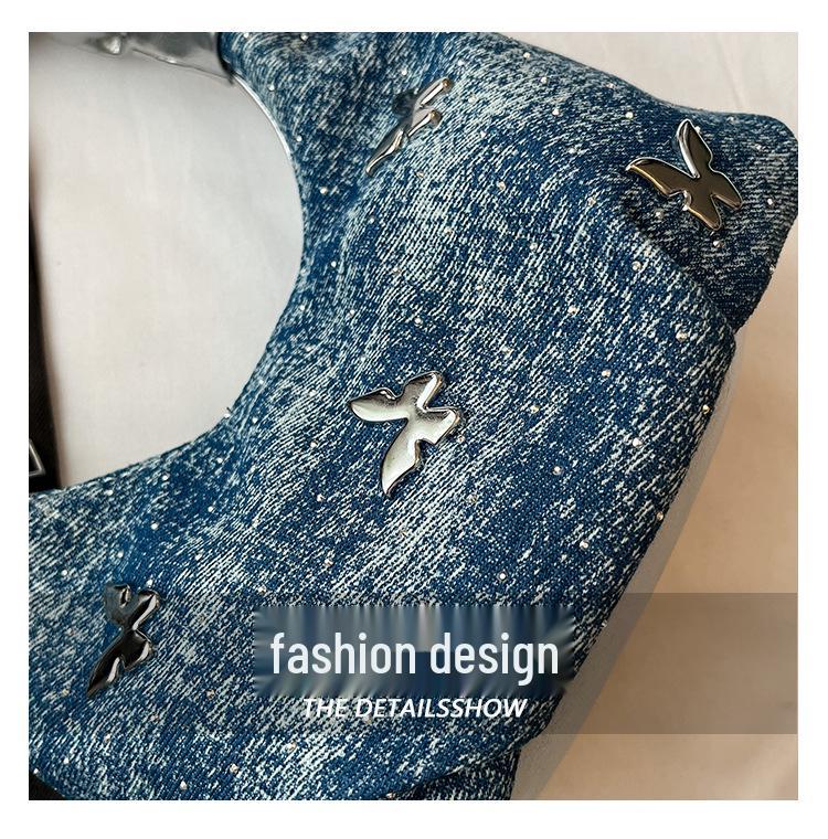 Летняя джинсовая сумка-бант 2025 - Стильная сумка кроссбоди и на плечо