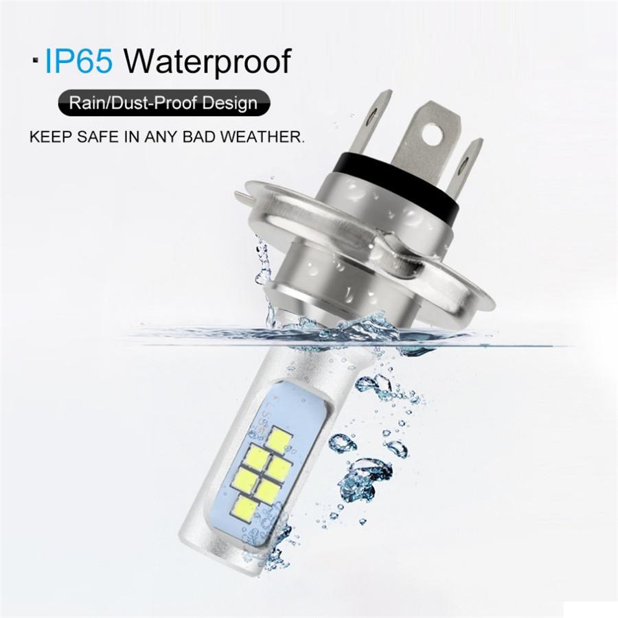 36 Вт H4 Светодиодная лампа фары мотоцикла Противотуманная фара 12 SMD 1200 лм Лампа ближнего/дальнего света для аксессуаров для скутера Moto DRL 2 шт.