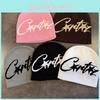Acrylic Knitted Beanie Hat For Women Men With Letter Embroidery Warm Winter Cap For Casual Wear