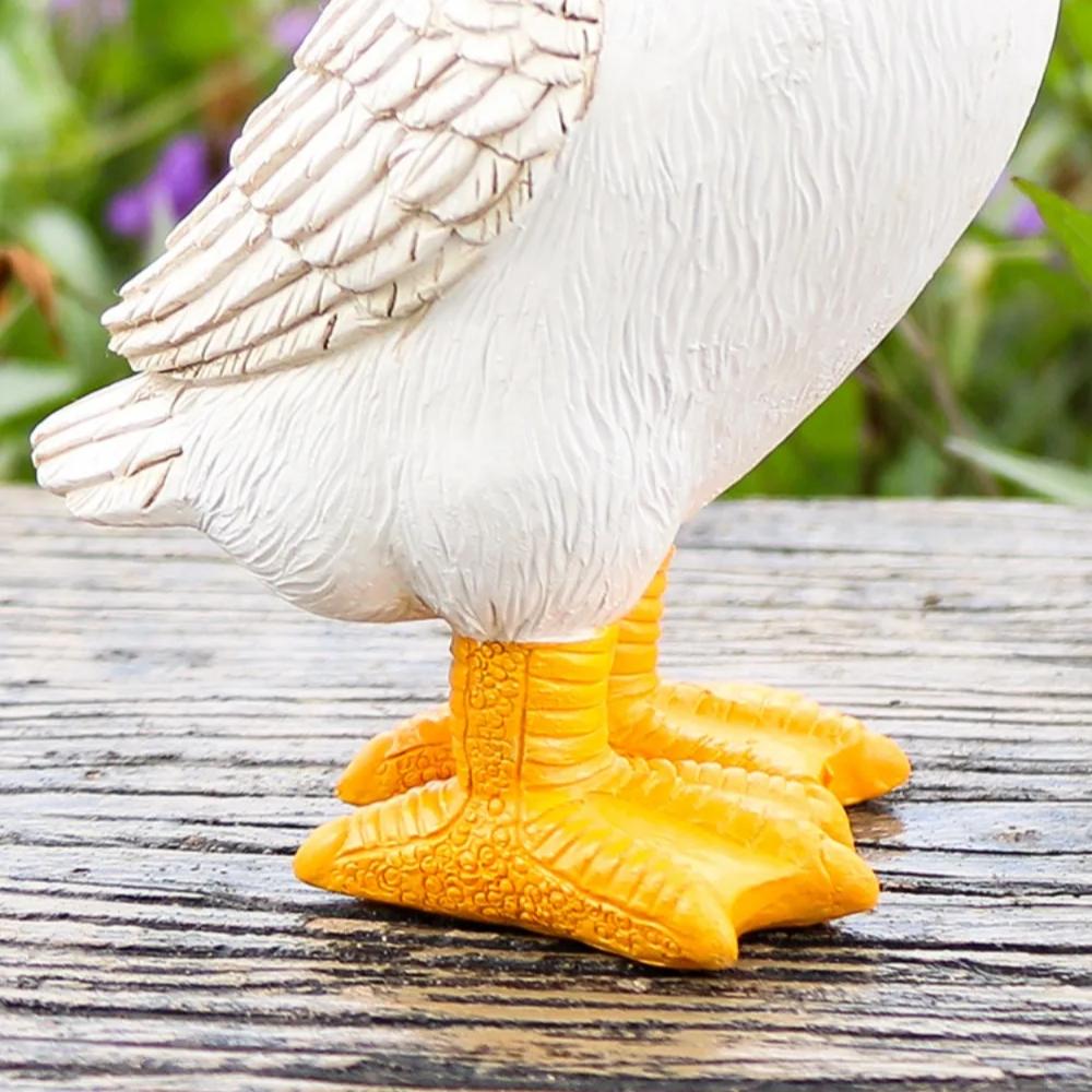 3pcs/set Resin Spary Water Duck Statues Miniature Fairy Garden Decorative Figurines Outdoor House Decorations for Garden Yard Fountain