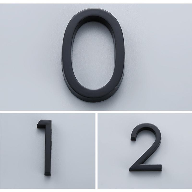 Модные наклейки-таблички с адресом, номерные таблички для отеля с гальваническим покрытием, 3D-знак для дома от 0 до 9, цифры для ворот, дверная табличка, номерная бирка, самоклеящаяся, для дома, ящика