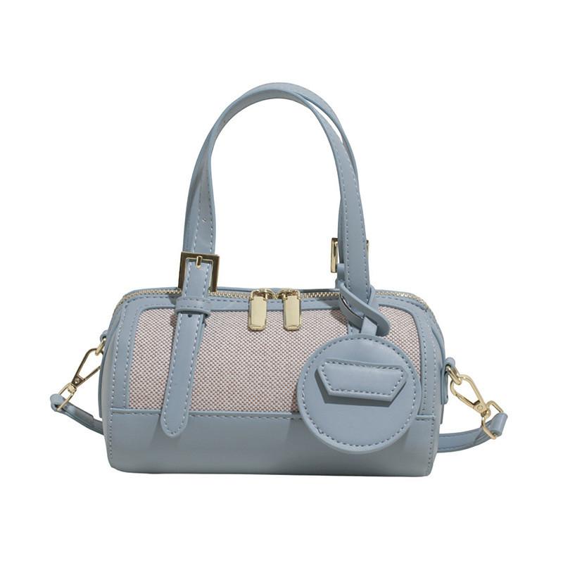 Однотонная Маленькая Сумка-Подушка с Цветными Блоками из ПУ Материала Летняя Повседневная для Ежедневного Использования