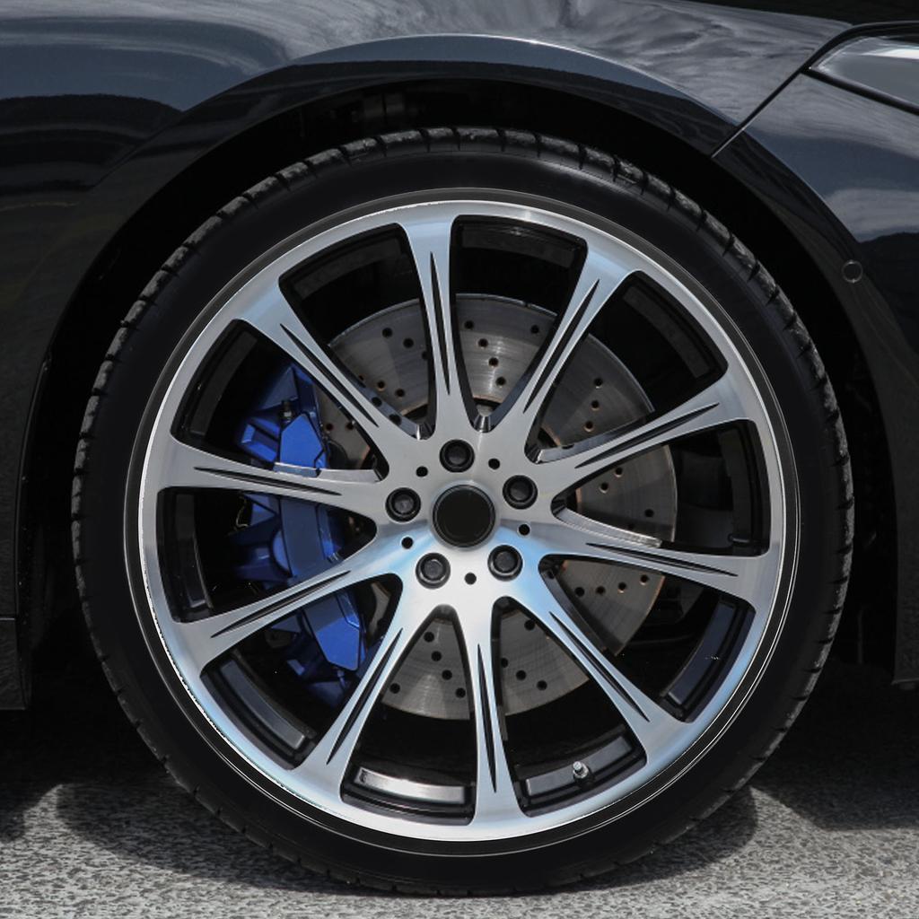 4Pcs Wheel Rim Protector 21 Inch Scratch Prevention Decorative Self Adhesive Black Wheel Rim Cover R