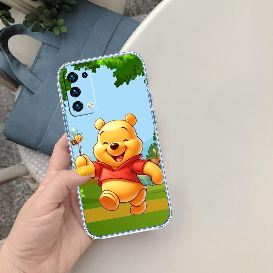 CJ104 Winnie the Pooh Soft Shell Transparent Phone Case for Samsung Galaxy A04 A04S A14 A23 A34 A54 M23 M33 M52 M53