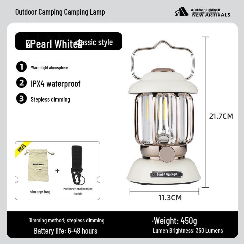 Vintage Rechargeable Camping Lantern - Super Long Battery Life, Outdoor Tent Light, Handheld Kerosene-Style Atmosphere Lamp