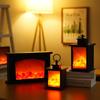Nordic LED Fireplace Flame Lamp - Creative Home Decor & Christmas Ornament